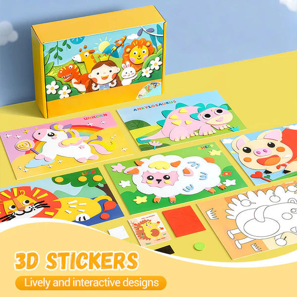 Coffret Créatif Enfants | Autocollants 3D en EVA – Activité Manuelle et Éducative